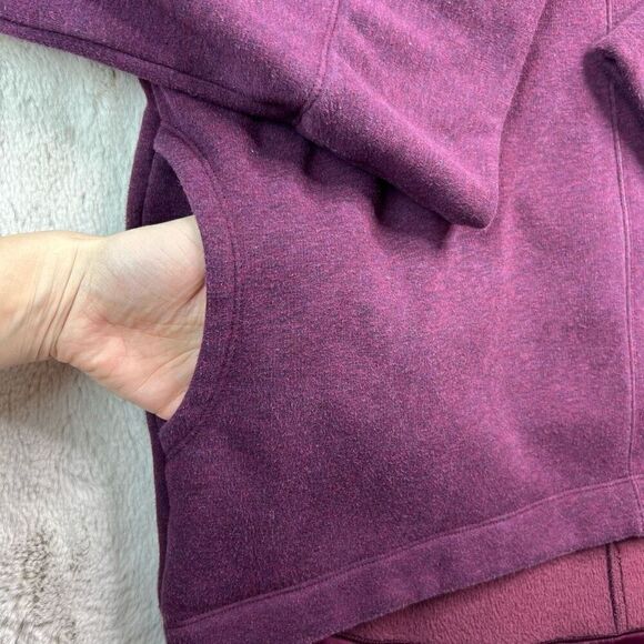 Athleta Sweater Womens Size Small Cozy Karma Funnel Neck Sweatshirt Burgundy - Picture 2 of 9